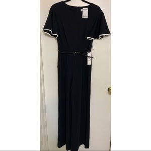 Calvin Klein black belted Jumpsuit with pockets